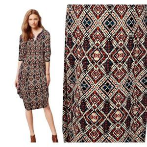 Dress sweater boho fashion style red black midi